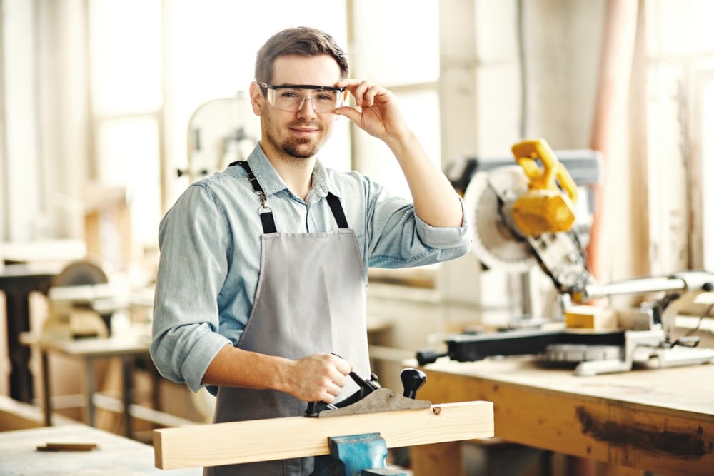 Always wear protective gear that shields the eyes from physical or chemical damage.