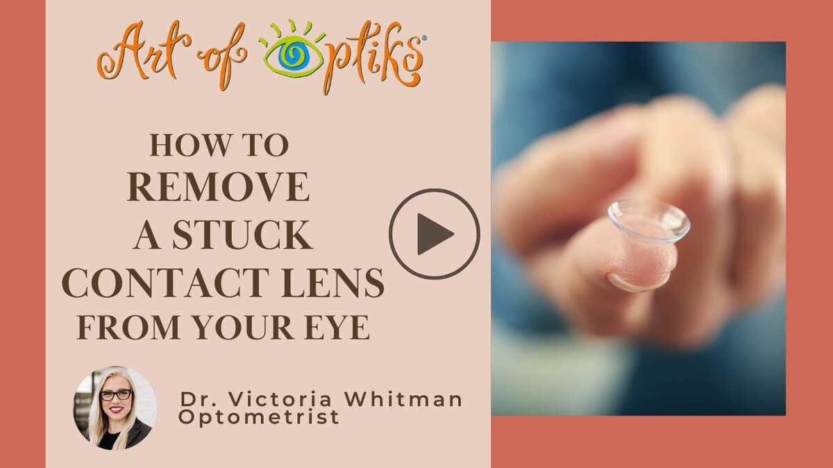 stuck contact lens